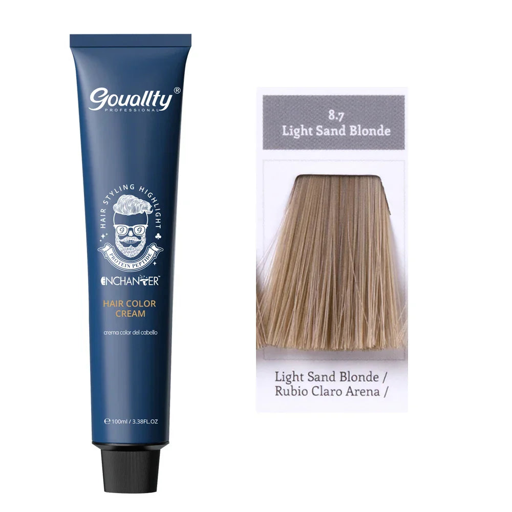 100ml Professional Hair Dye Permanent Golden Brown Sliver