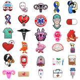 100pcs Medical Doctor Shoe Charms Accessories for Nurse