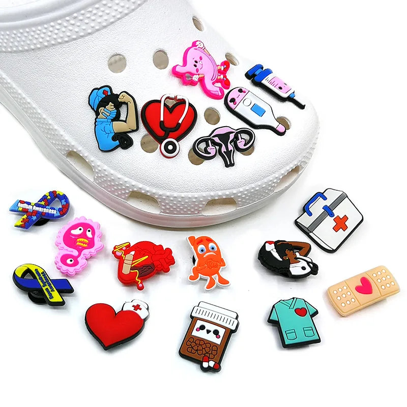 100pcs Medical Doctor Shoe Charms Accessories for Nurse