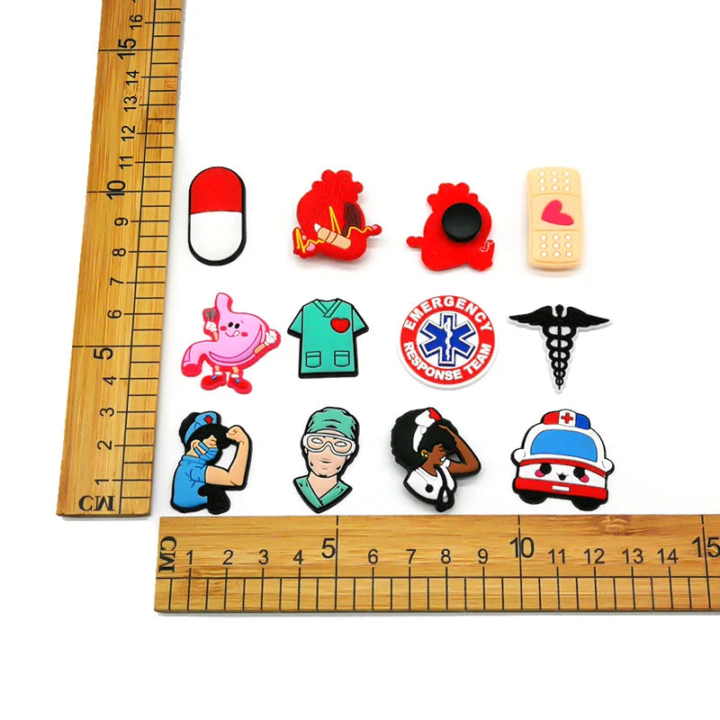 100pcs Medical Doctor Shoe Charms Accessories for Nurse