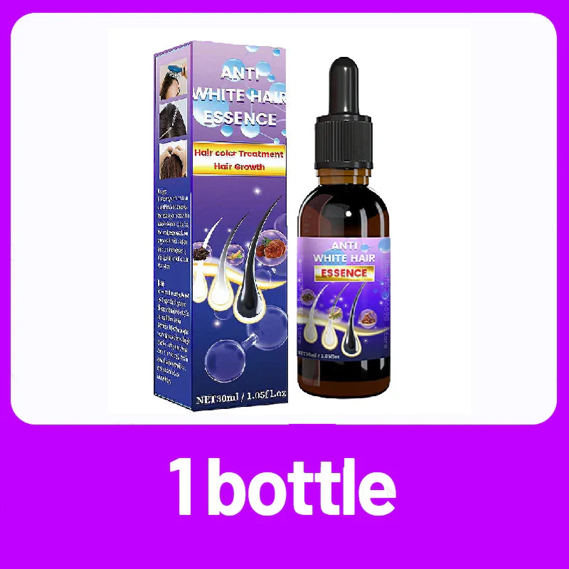 10PCS Gray White Hair Treatment Serum Liquid White