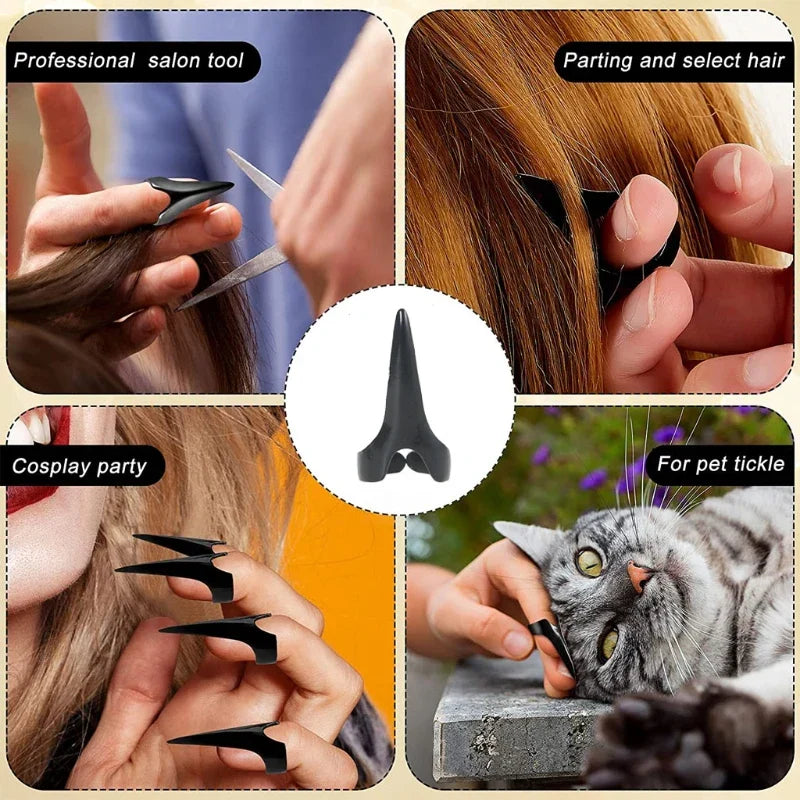 10Pc Hair Selecting Tools Metal Parting Finger Tip