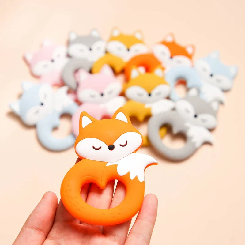 10pc Baby Silicone Teether Rodent Silicone Animal Fox