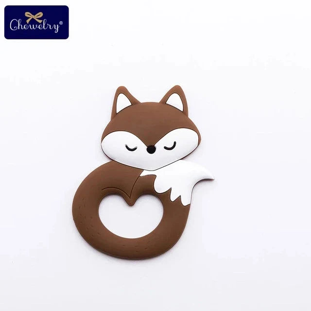 10pc Baby Silicone Teether Rodent Silicone Animal Fox