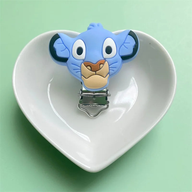 10pcs BPA Cute Lion shape Pacifier Clip Baby