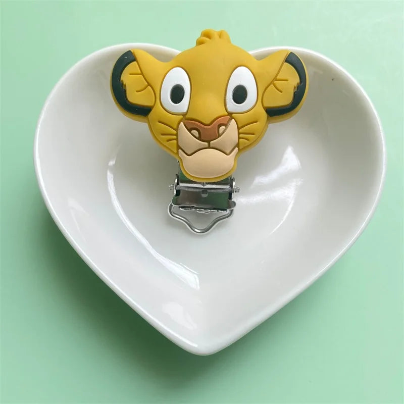 10pcs BPA Cute Lion shape Pacifier Clip Baby