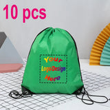 10pcs/Lot Custom Drawstring Backpack Sports Gym Shoe Bag with Personalized Logo