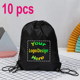 10pcs/Lot Custom Drawstring Backpack Sports Gym Shoe Bag with Personalized Logo