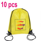 10pcs/Lot Custom Drawstring Backpack Sports Gym Shoe Bag with Personalized Logo