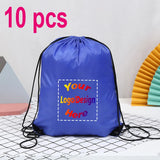 10pcs/Lot Custom Drawstring Backpack Sports Gym Shoe Bag with Personalized Logo