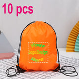 10pcs/Lot Custom Drawstring Backpack Sports Gym Shoe Bag with Personalized Logo