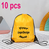 10pcs/Lot Custom Drawstring Backpack Sports Gym Shoe Bag with Personalized Logo