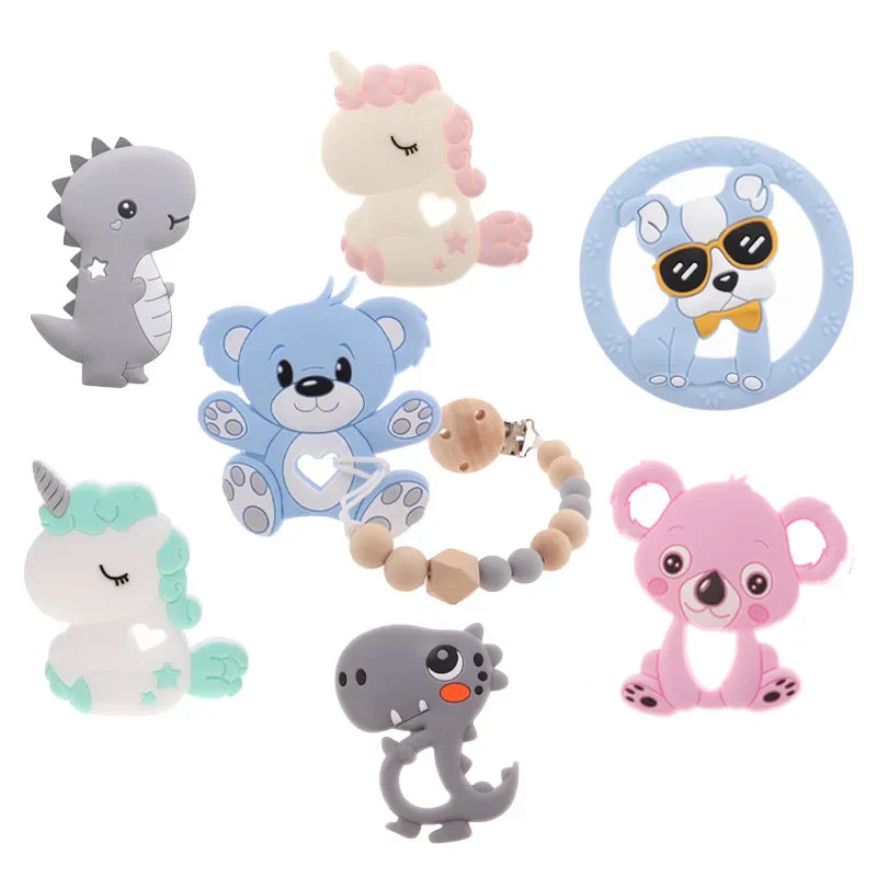 10pcs Silicone Teethers Babies Accessories Newborn Baby Teether