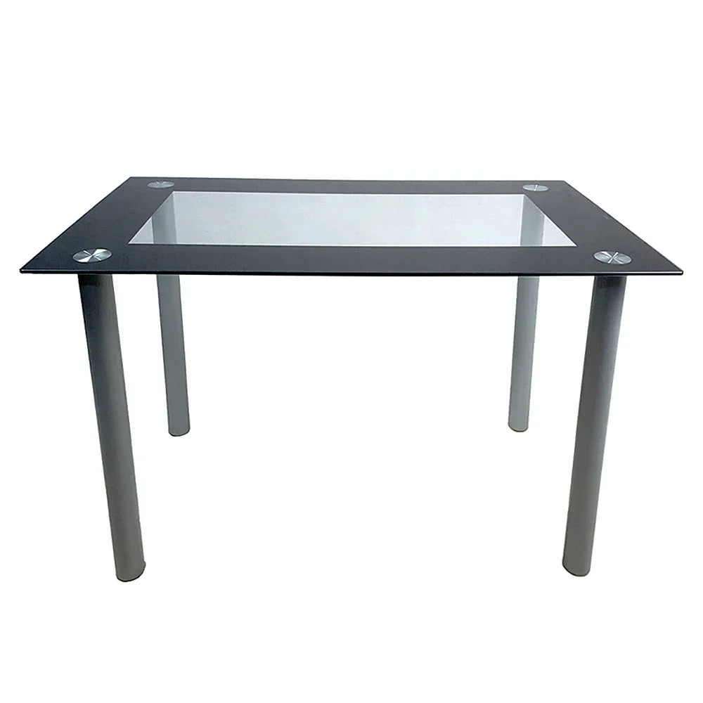 110cm Dining Table Set Tempered Glass Dining Table