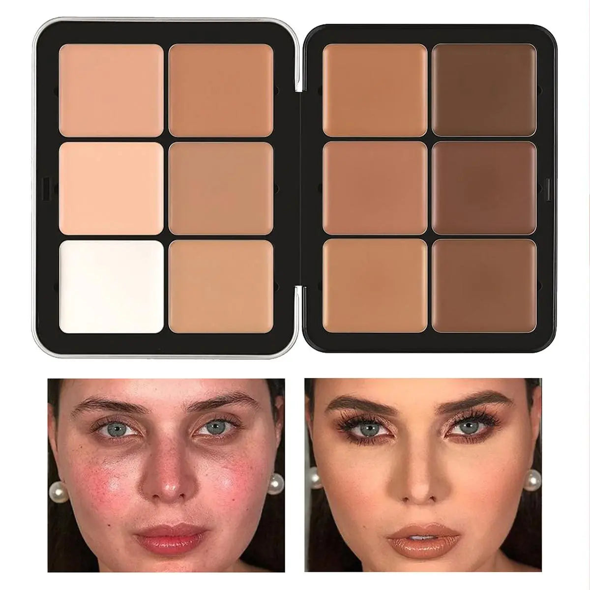12 Color Blush Concealer Set Natural Blemish Brightening