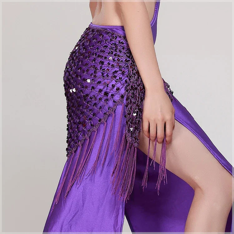 12 colors belly dance accessories long tassel belt