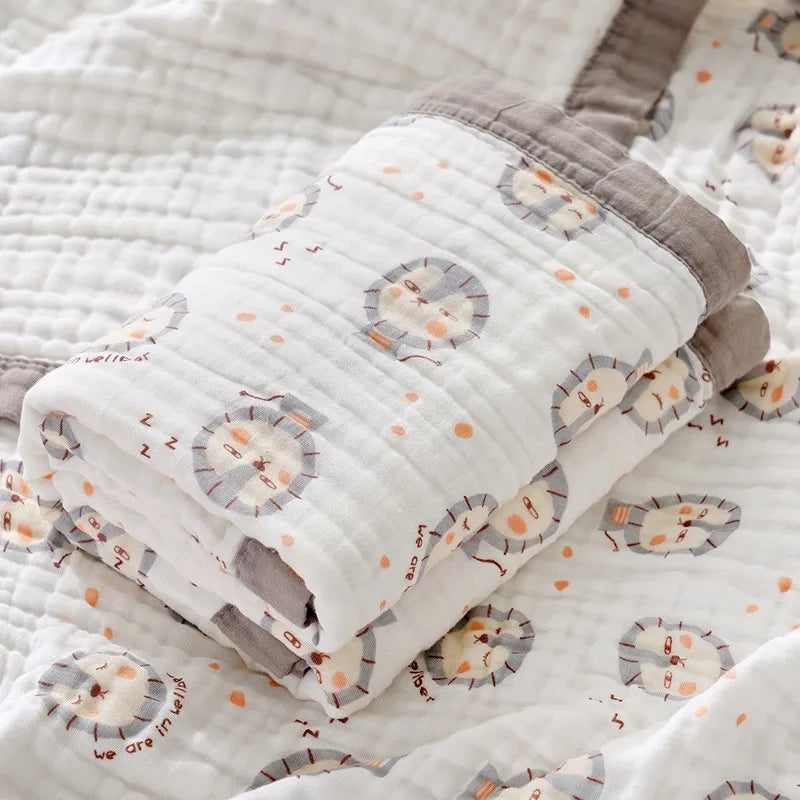 120*150cm Six Layers Muslin Cotton Baby Blankets Newborn