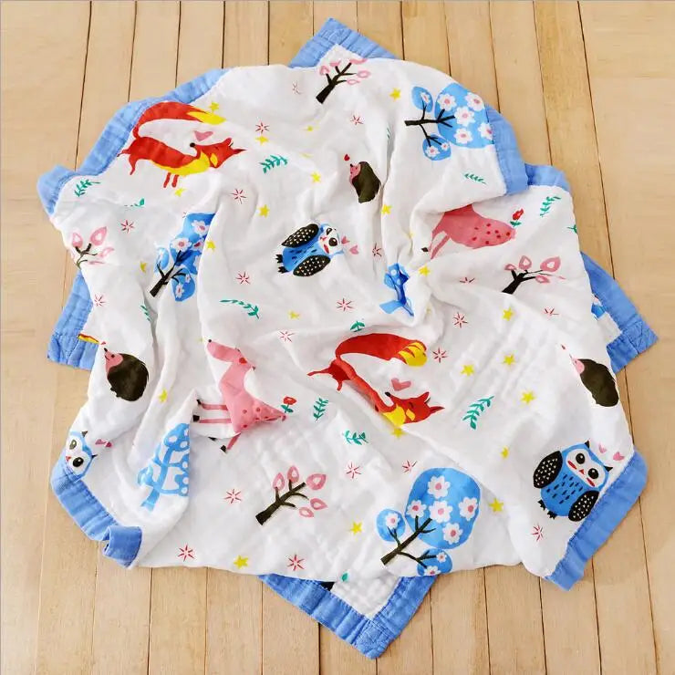 120*150cm Six Layers Muslin Cotton Baby Blankets Newborn