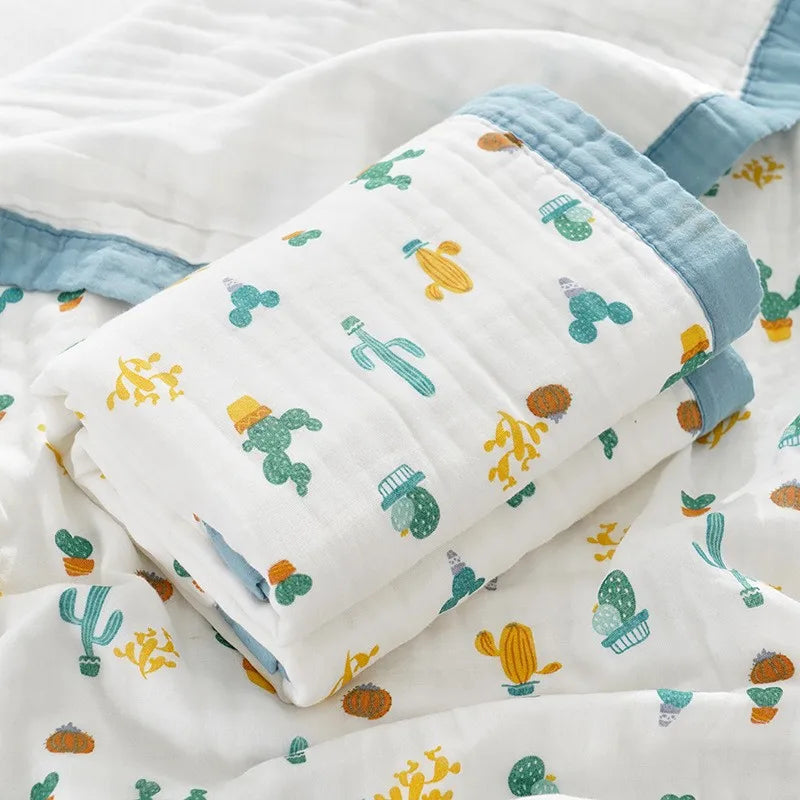 120*150cm Six Layers Muslin Cotton Baby Blankets Newborn