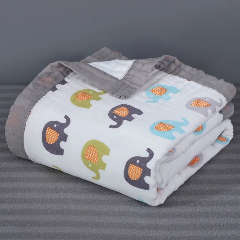 120*150cm Six Layers Muslin Cotton Baby Blankets Newborn