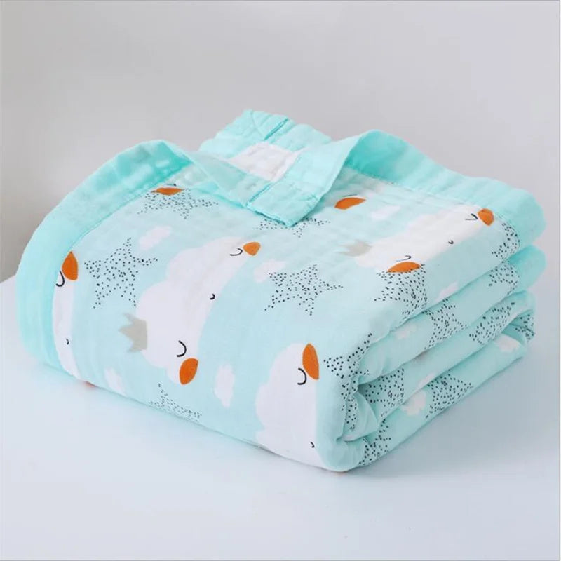 120*150cm Six Layers Muslin Cotton Baby Blankets Newborn