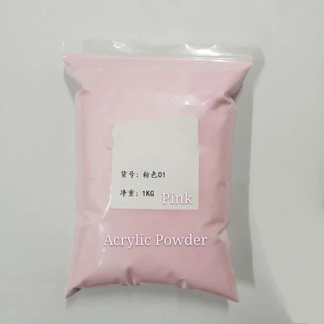 120G Nail Acrylic Powder Clear Pink White Carving