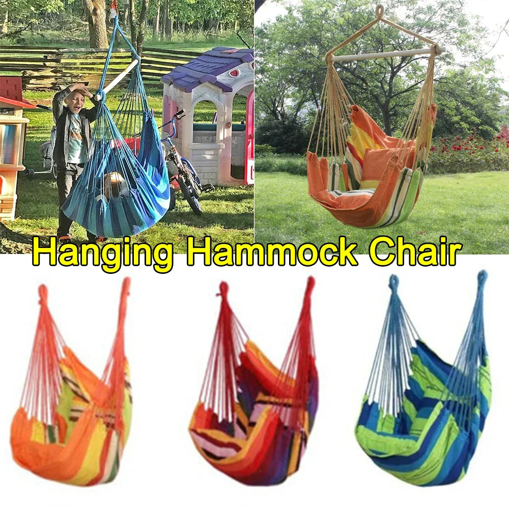 120KG Garden Hanging Chair Fabric Camping Rope Bed