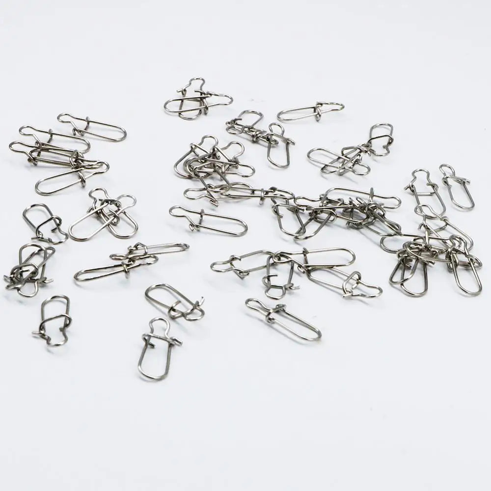 120pcs/box 6 Size Snap Stainless Steel Hook Lock