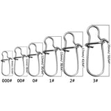 120pcs/box 6 Size Snap Stainless Steel Hook Lock