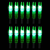 12Pcs Automatic LED Archery Arrows Lighted Nocks 6.2mm