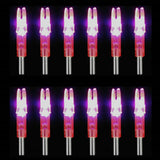 12Pcs Automatic LED Archery Arrows Lighted Nocks 6.2mm