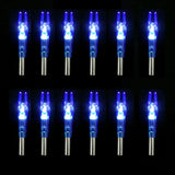 12Pcs Automatic LED Archery Arrows Lighted Nocks 6.2mm