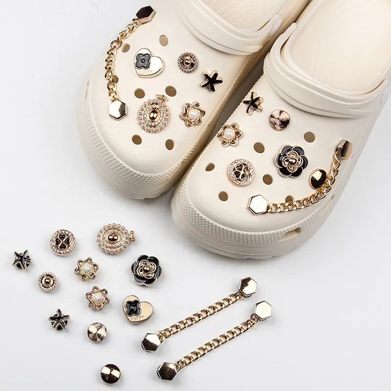 13Pcs1Set Luxurious Charms DIY Shoe Decoration&Chain Sets Adult