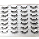 14 pair handmade Transparent Stem False Eyelashes Soft