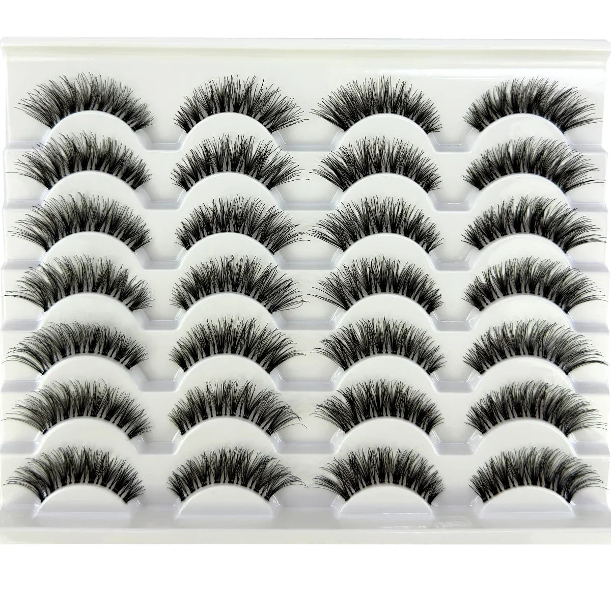 14 pair handmade Transparent Stem False Eyelashes Soft