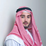 140cm140cm Arab Mens Red Plaid Head Scarf Hat