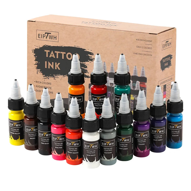 15ml 14colors Tattoo Ink Pigment with box Body