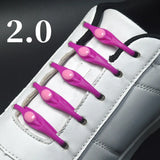 16pcs Silicone Shoelaces Round Elastic Shoe Laces Special