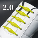 16pcs Silicone Shoelaces Round Elastic Shoe Laces Special