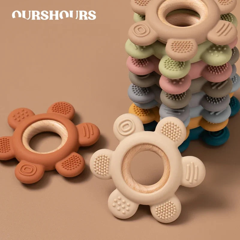 1PC Baby Silicone Teether Toy BPA Free Infant