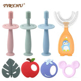 1PC Baby Toothbrush Children 360 Degree U-shaped Child