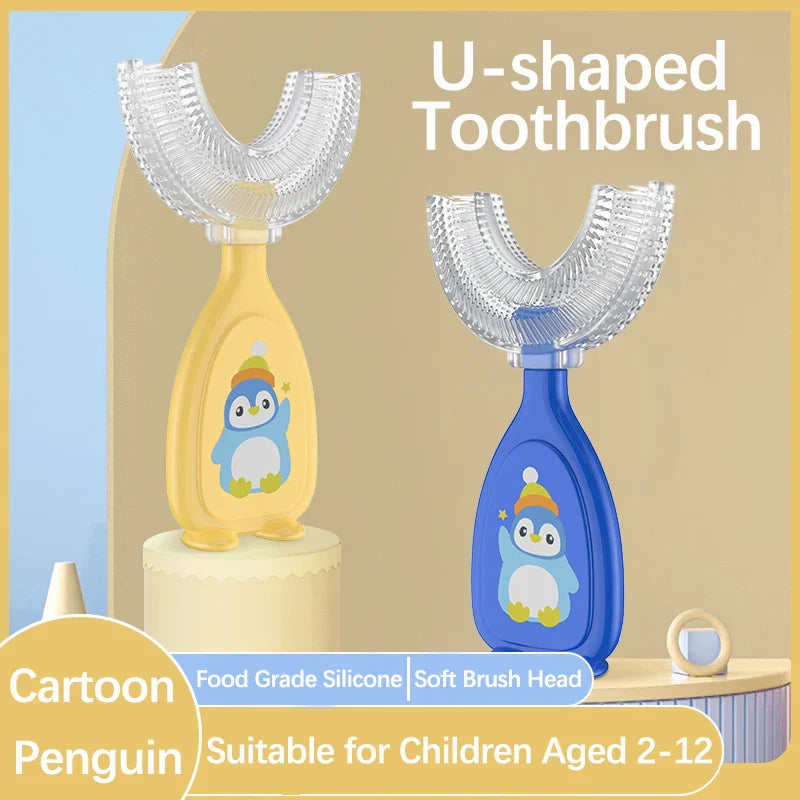 1PC Baby Toothbrush Children 360 Degree U-shaped Child