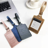 1PC Portable PU Leather Luggage Tag Suitcase Identifier