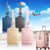 1PC Portable PU Leather Luggage Tag Suitcase Identifier