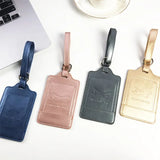 1PC Portable PU Leather Luggage Tag Suitcase Identifier