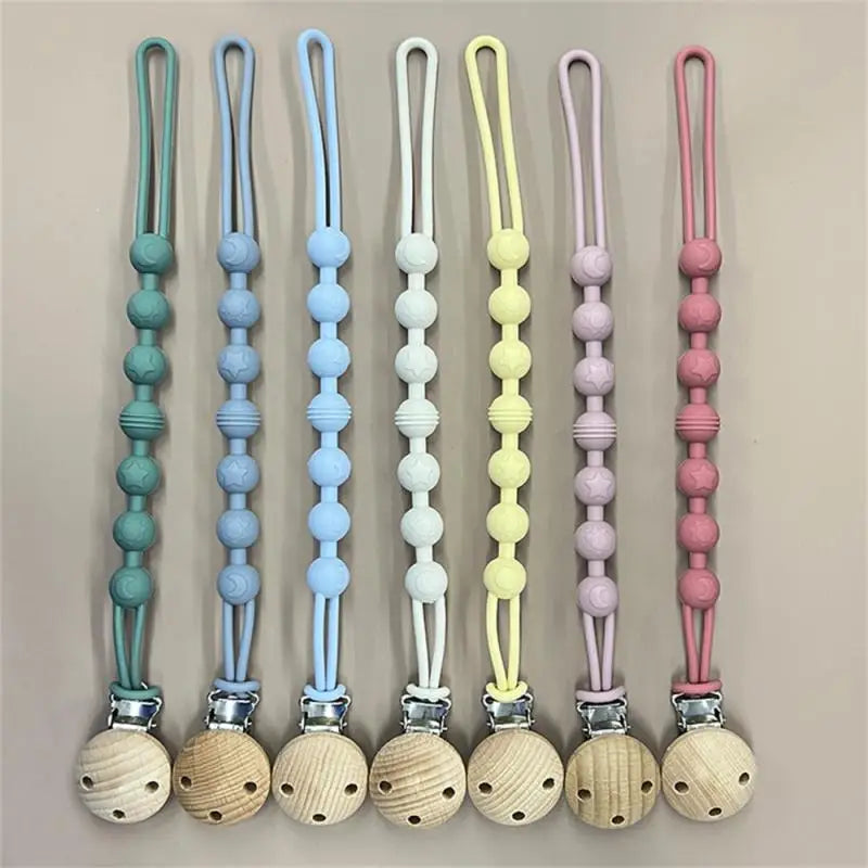 1PC Silicone Baby Pacifier Clips Anti-lost Pacifiers Chain