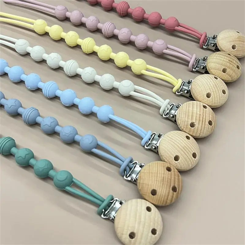 1PC Silicone Baby Pacifier Clips Anti-lost Pacifiers Chain