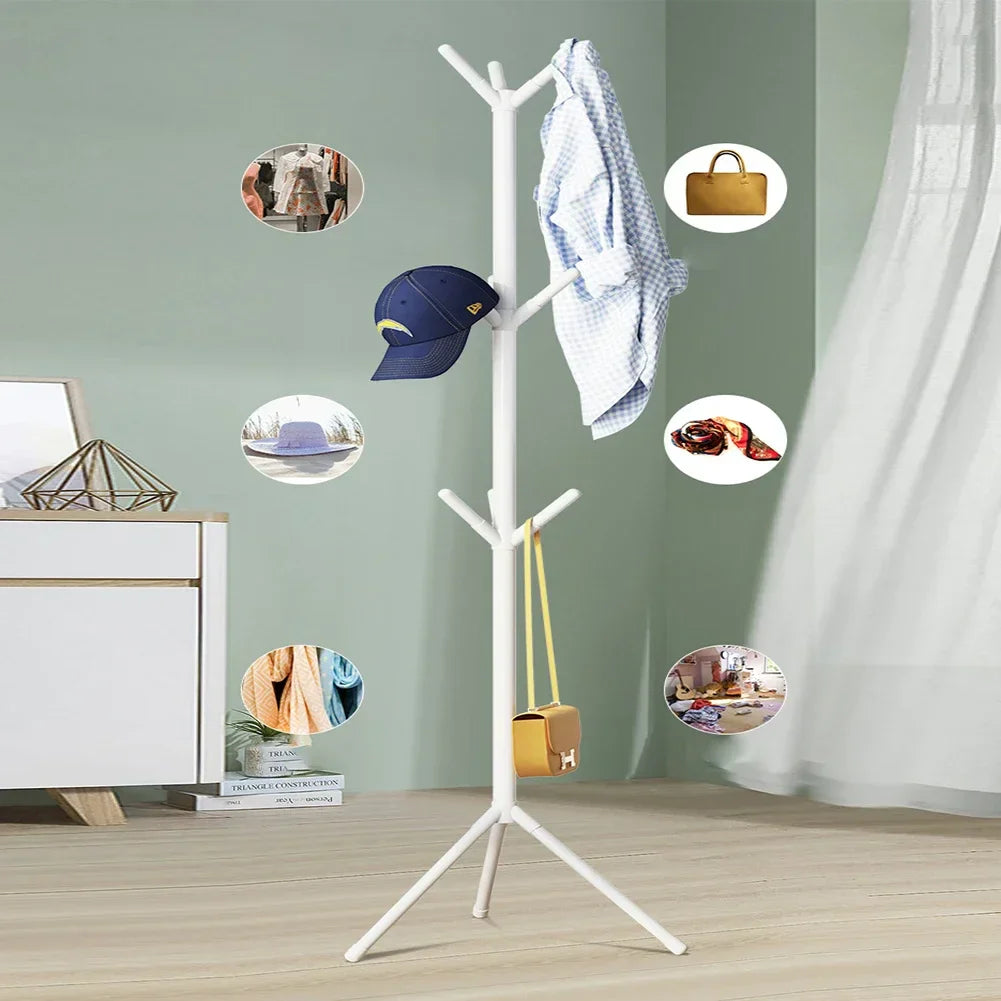 1PCS Iron Floor Standing Clothes Rack Metal Tree