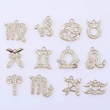 1PCS Zodiac Signs Metal Chrams JIBZ Accessories Decoration