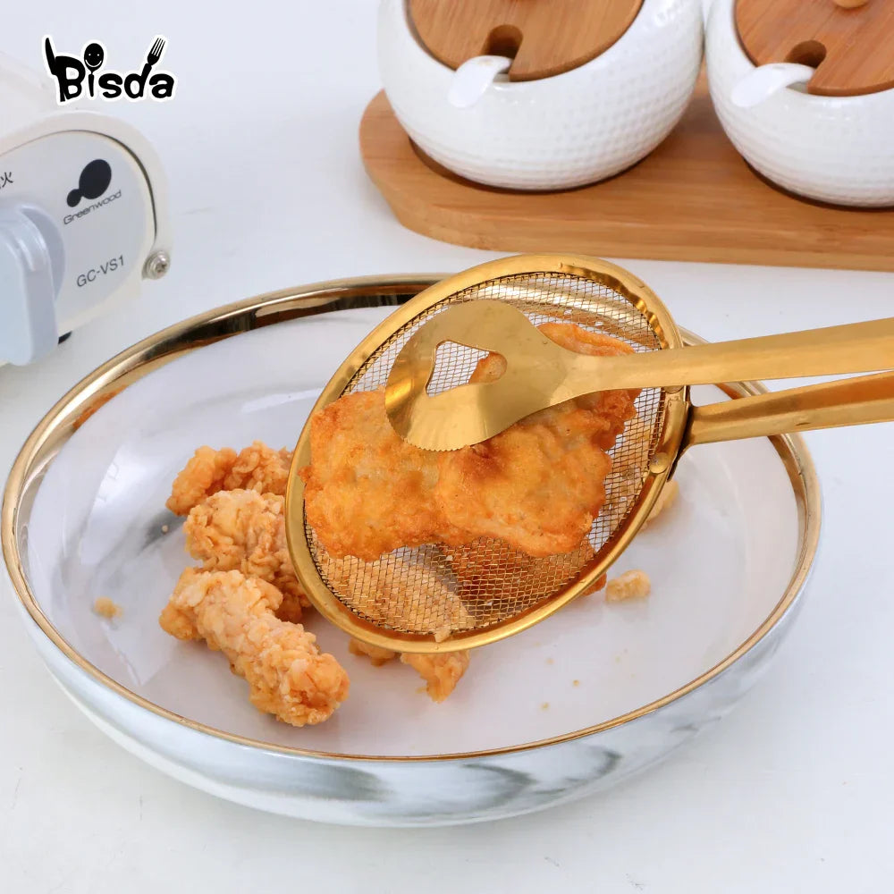 1Pc Stainless Steel Strainer Clips Gold Filter Clip